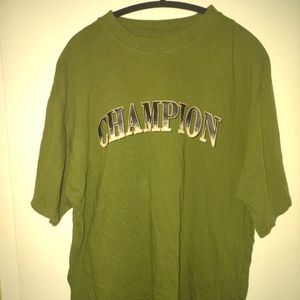 Champion Mens T-shirt Olive Green Sz. XLT